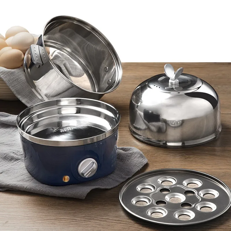 220V Household Electric Steaming Cooker Stainless Steel Multi Cooker 2 Layers Electric Steamer Stewed Egg Custard