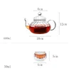 600ml Punpkin Pattern Heat-resistant Glass Teapot With Strainer Filter Teapot Can be Heated Water Tea Pot Drinkware ► Photo 2/6