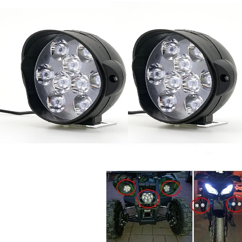 Светодиодный светильник для головы мотоцикла 3600LM Точечный 12V 9 светодиодный