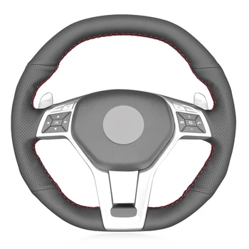 

Black PU Faux Leather DIY Car Steering Wheel Cover For Mercedes-Benz A45 CLA45 C63 E63 CLS63 SLK55 SL 63 65 GLA45 AMG 2012-2015