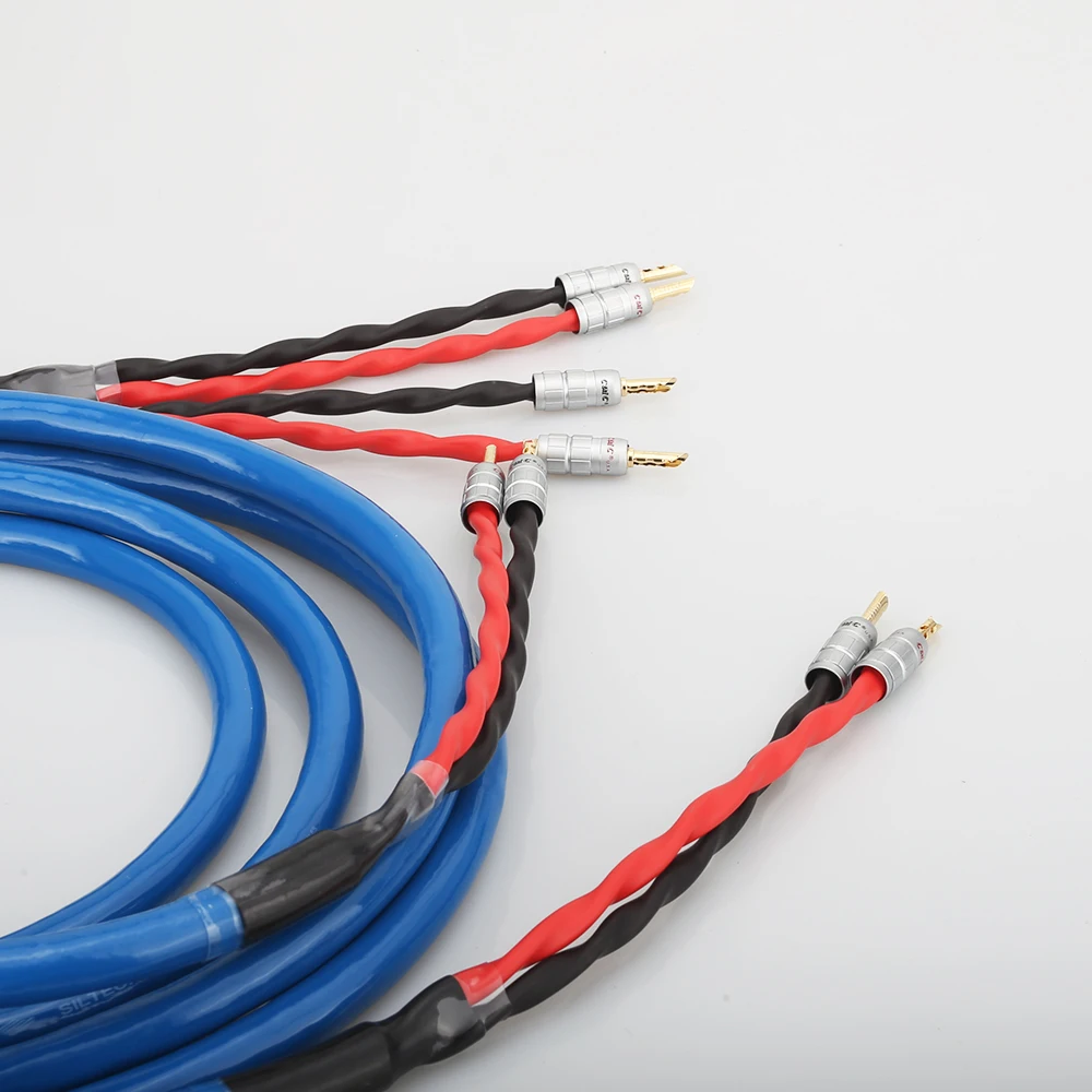 Cable de altavoz chapado en plata y cobre LS-180 con conector Banana chapado en oro CMC cable de altavoz hifi - 3