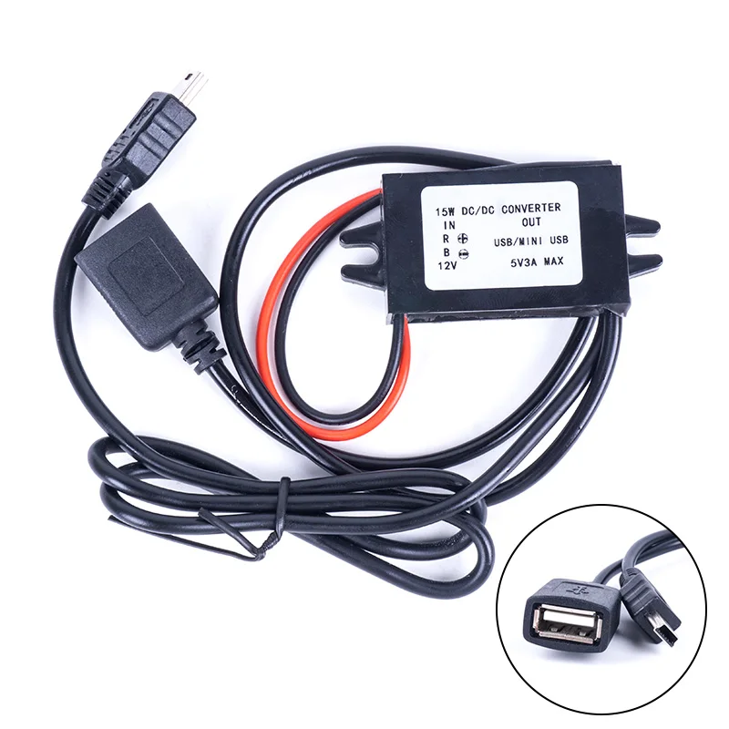 

DC DC Converters 12V 24V 36V 48V (8V-50V) to 5V 3A Step Down Buck Double Mini USB Micro Voltage DC Power Converter for Car