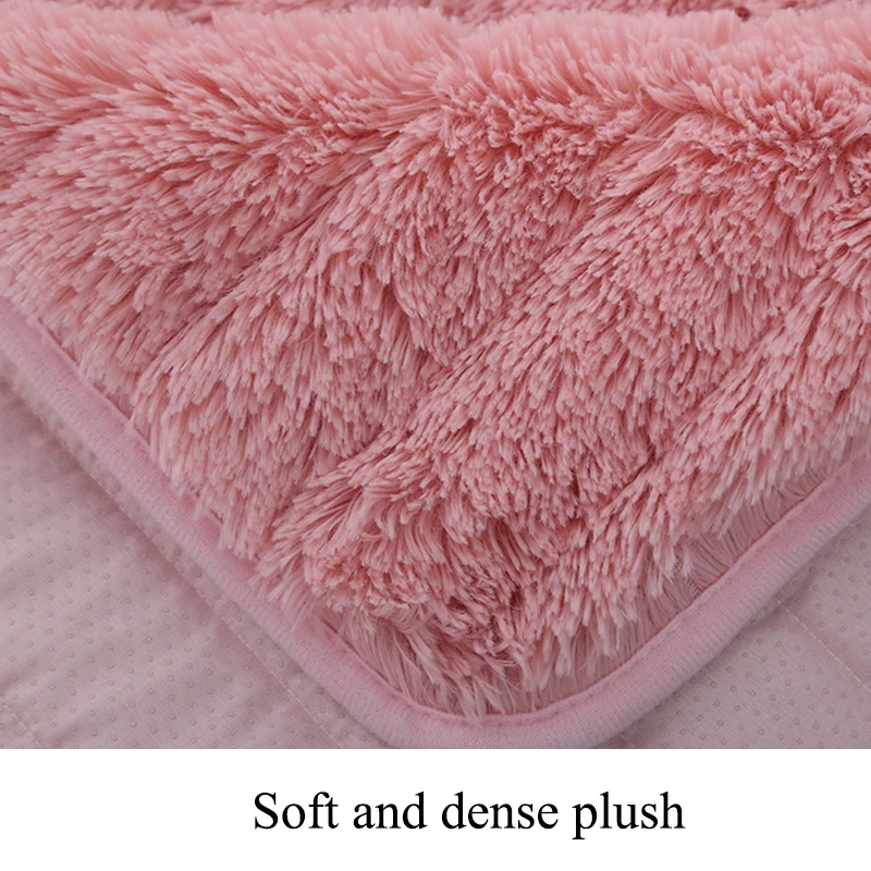 Супер мягкая плюшевая подушка для сидения с татами розовый белый лохматый пол подушка для стула коврик для сидения Современный домашний декор Нескользящая Моющаяся