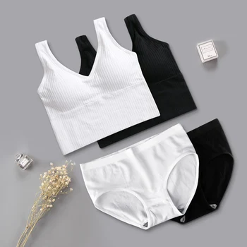 

Perfering Casual Bra Sets Vest Removable Pad Double Layer Seamless Wireless Leisure Bra Body Shaper Push Up Bras Active Bralette