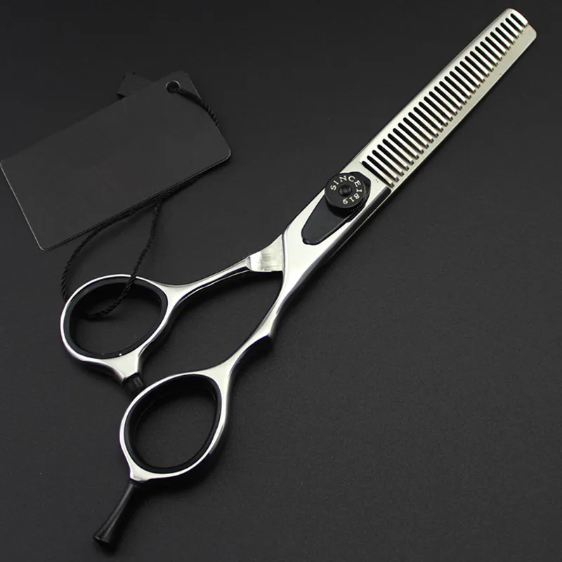 Professionelle Japan 440c 5,5/6 ''cut haar schere haarschnitt scissor verdünnung barber makas schneiden scheren friseur schere – Detail 5