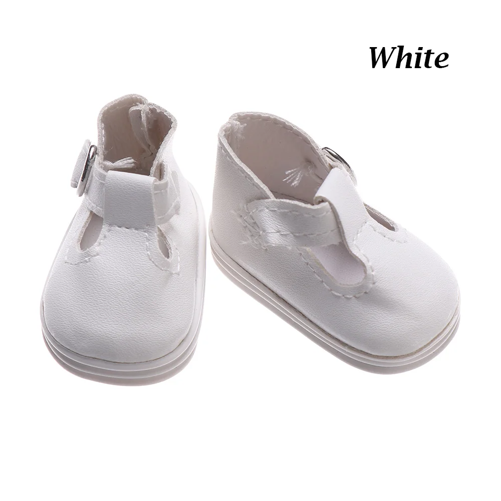 white 1 пара 5,5*2,8 см спортивная обувь из искусственной кожи для 14 дюймовых девочек куклы DIY мини-игрушки обувь кукла ручной работы аксессуары детские игрушки подарки - Цвет: white