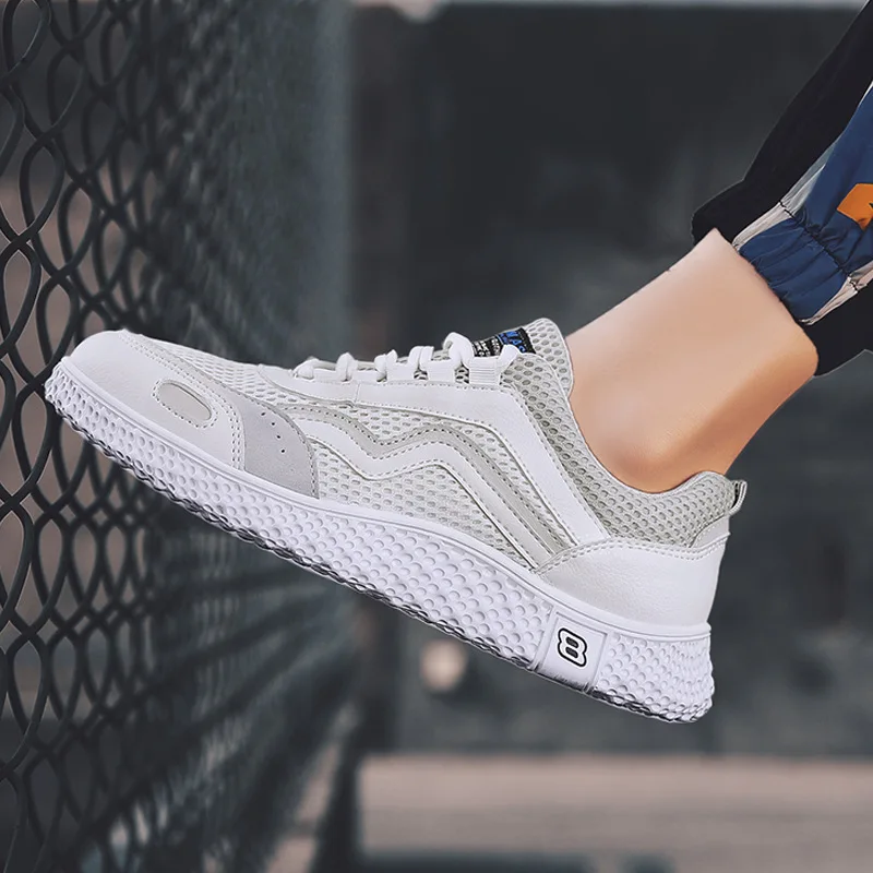 

2019 New Style MEN'S SHOES Spring Men Sports Footwear Men's Fly Netting Surface Breathable Running Shoes Fashion Coconut Shoes