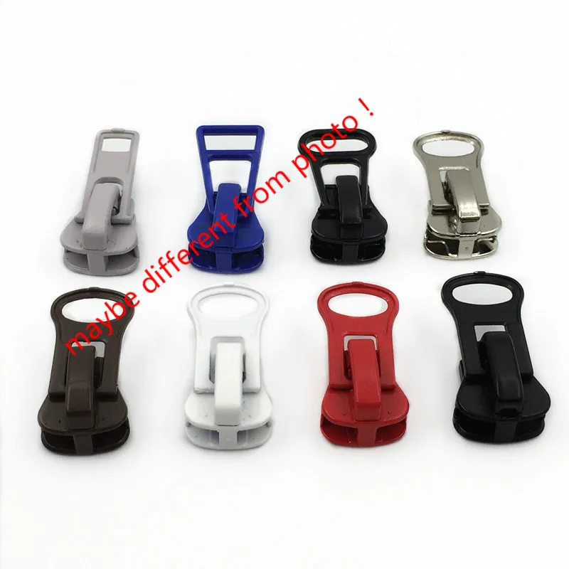 10pcs/lot#8 Zipper Pulls Slider Puller for Resin Zippers Instant Repair Down Jacket Box Bag Tent Engineering Sewing Acc