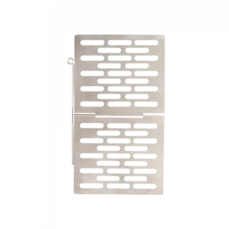 

Outdoor 304 Stainless Steel Baking Tray Folding Barbecue Board Camping Self-Driving Barbecue Portable Grilling Net