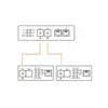 Gigabit Ethernet fiber switch 2 RJ45 UTP 2 SC fiber Optical Media Converter 2SC 2RJ45 Ethernet 10/100/1000M PCB 5