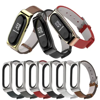 

Mi Band 4 Strap PU Leather Watchband Bracelet For Xiaomi Mi Band 3 Miband 4 3 Wristbands Strap Reloj For Xiaomi mi band 4 3