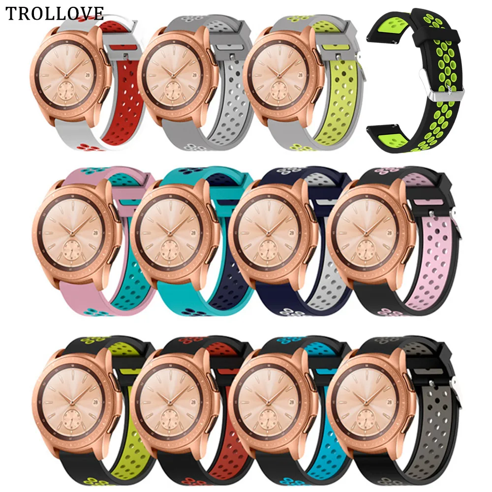 Ремешок 22 мм 20 для Samsung Gear S3 S2 sport Frontier Classic galaxy watch active браслет huami amazfit bip huawei gt 2 42 46 |