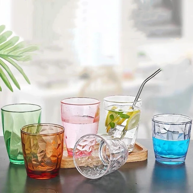 300ml Clear Acrylic Plastic Cup Drinking Glass Tumbler Reusable