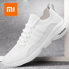 Xiaomi, мужская повседневная обувь, летающий тканевый супер светильник, обувь для бега, без шнуровки, носок, кроссовки для улицы, бега, ходьбы, сетка, тенниса