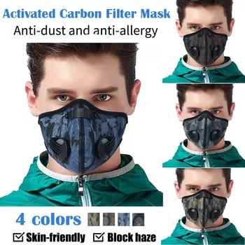 

1PCS Polyester Reuse Fabric Face Mask Fashion Camouflage Printing Colored Adult Design Mask Masques Lavables Homme Bijoux Femme