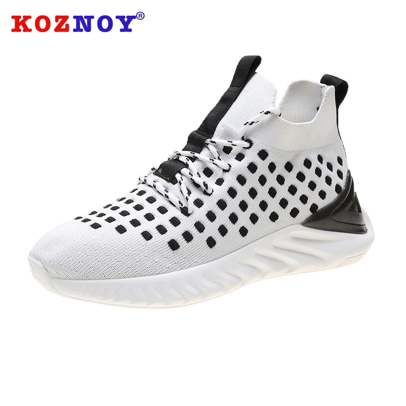 

Koznoy Autumn Sneaker Women Spring Air Mesh Dropshipping Breathable Cross Tied Mixed Colors Leisure Flat Bottom Women Shoes