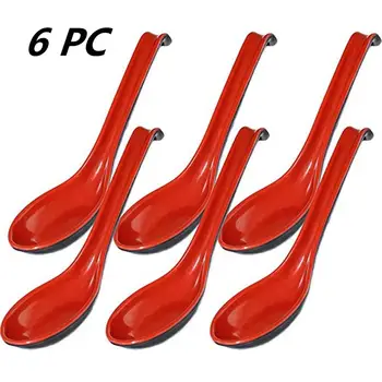 

Kitchen High Temperature Melamine Spoon Imitation Porcelain Long Handle Spoon Anti-Scalding Anti-Slip Soup Spoon Noodle Spoon