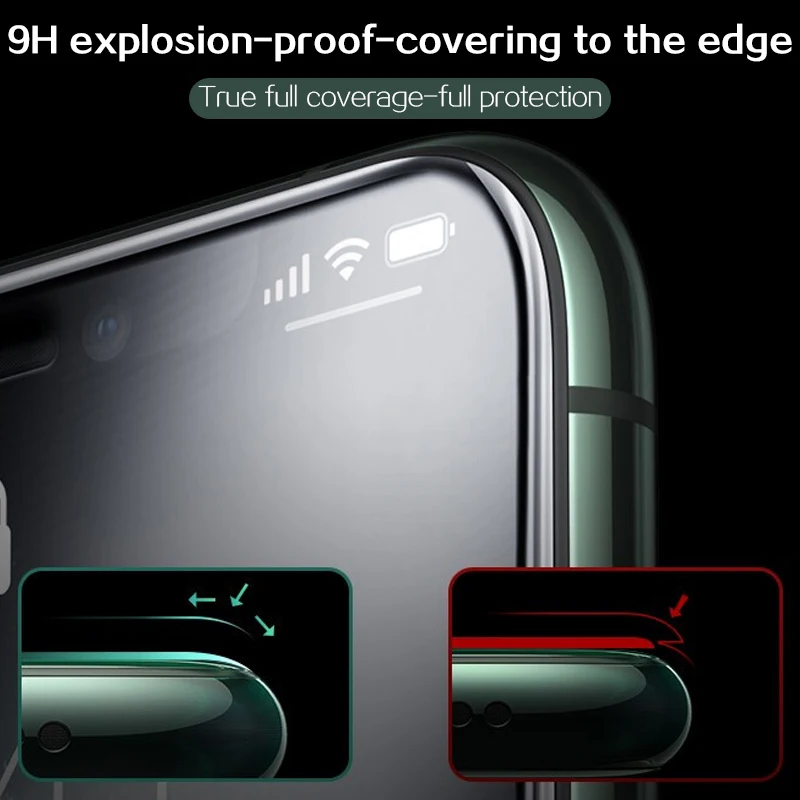 500D полное Защитное стекло для iPhone 11 Pro XS Max X XR Защита экрана для iPhone 7 8 6 Plus X 6s закаленное стекло