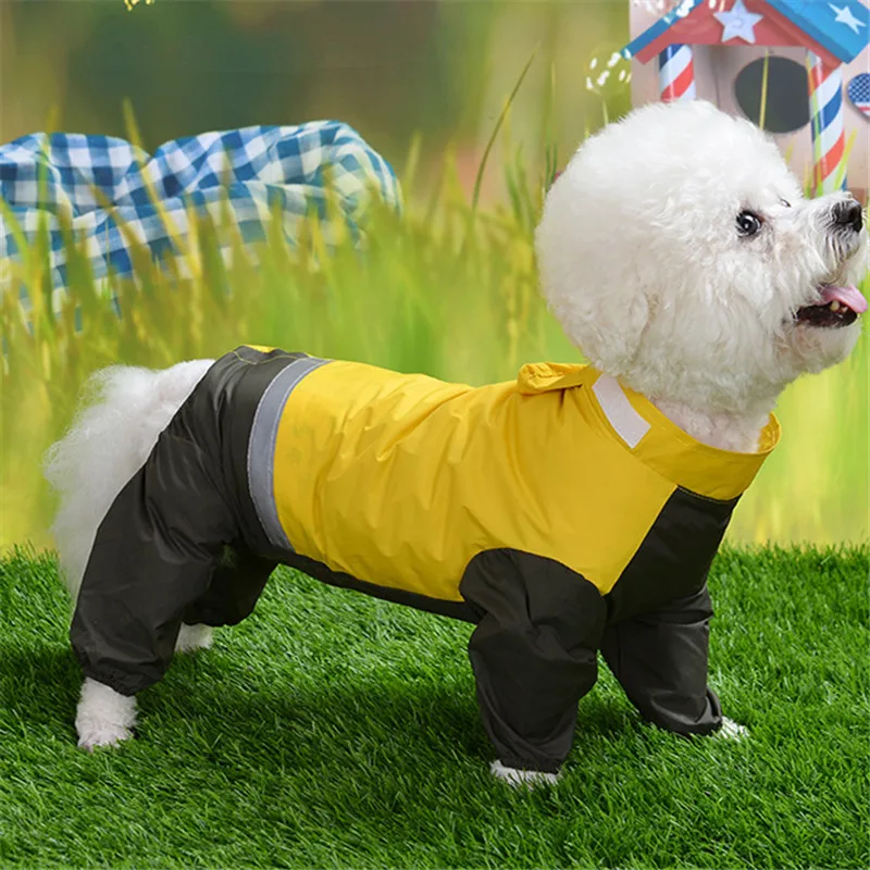 Dog Raincoat Pet Clothes Waterproof Clothing for Dog Rain Jacket Jumpsuit Rainwear Schnauzer Poodle Bichon Pug Corgi Clothing