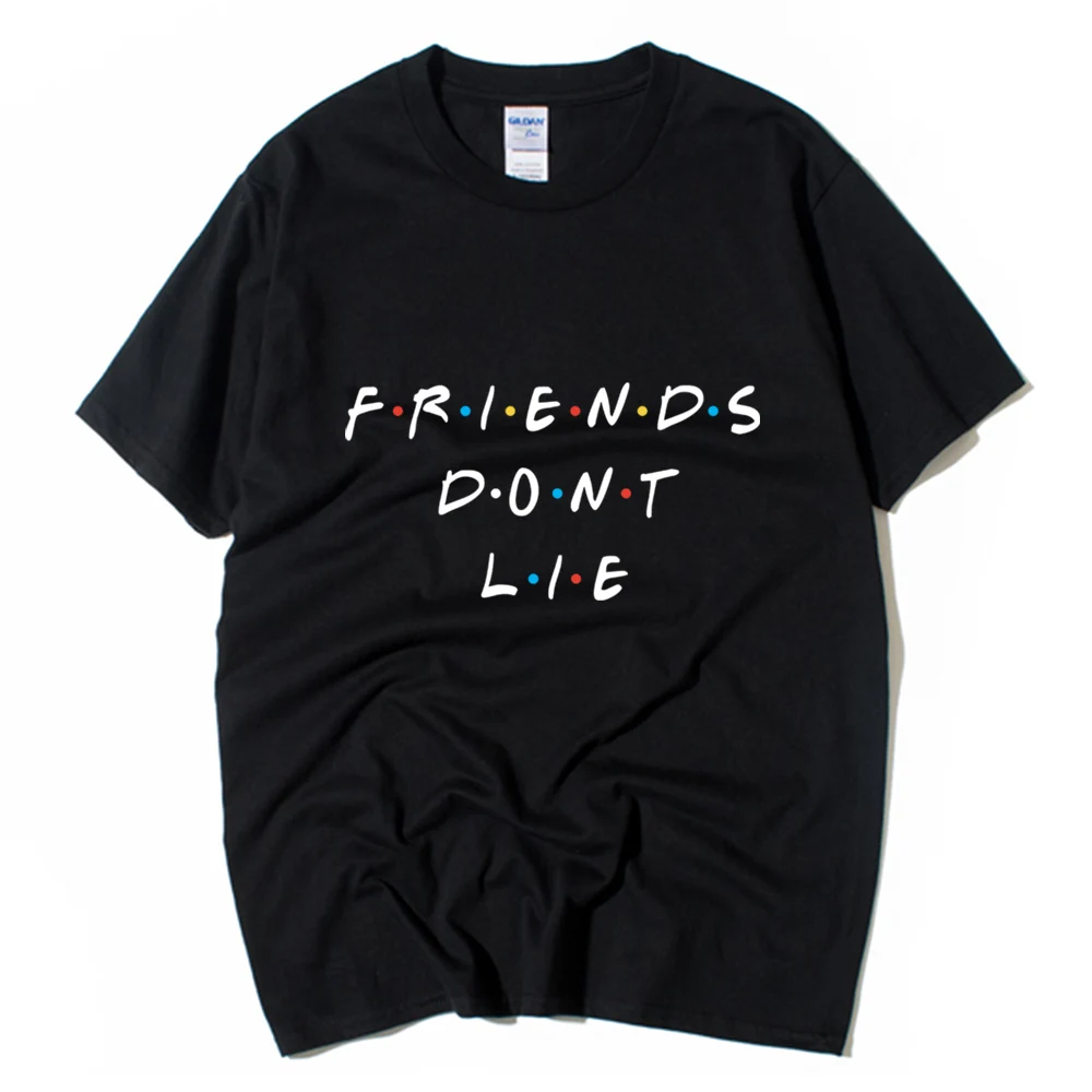 Cotton Man t-shirt Men t shirt Boy tops tees tshirt Friends Don Not Lie Tv Show Print Letters Couple Clothes Summer ZIIART | Мужская