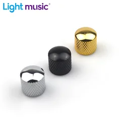 Set of 2 Premium Metal Dome Guitar Control Knobs for Volume and Tone Adjustment (Gold)