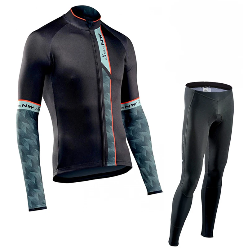 Maillot профессиональный костюм для велосипедистов команда Велоспорт Джерси с длинным рукавом набор Мужская спортивная одежда для улицы езда на велосипеде MTB Одежда комбинезон набор - Цвет: Sets 3