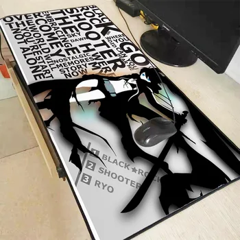 

XGZ Black Rock Shooter Anime Large Gaming Mouse Pad Lock Edge Mouse Mat Laptop Computer Keyboard Pad Desk Pad for Dota Mousepad