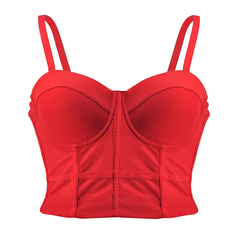 red corset top