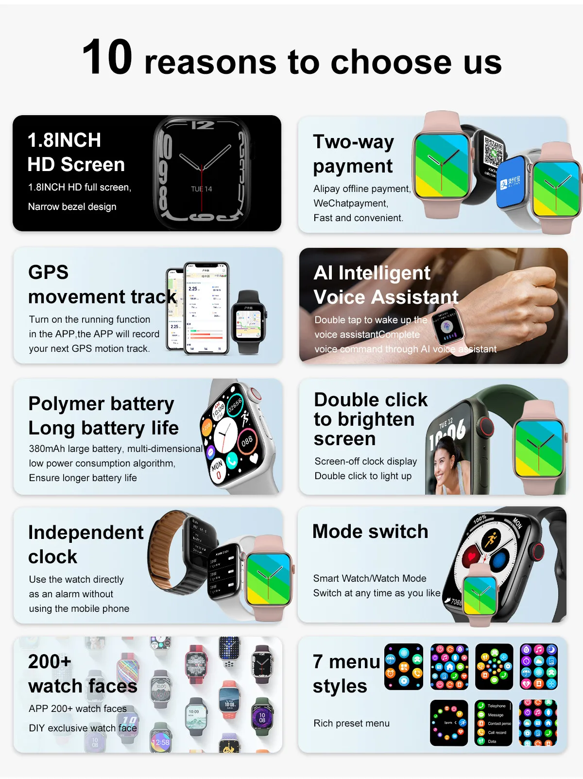 Original iwo DT7+ Smart Watch Series 7 NFC Function Bluetooth Call Ai Voice Assistant GPS Wireless Charger DT7 Plus Smartwatch