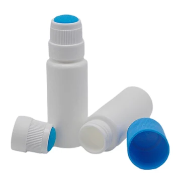 

1Pcs Soreness Liquid Bottle With Sponge Applicator 30ML White Medicine Liquid Bottle With Blue Sponge Head