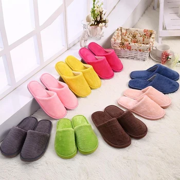 

Shoes Chaussures Femme Women Men Shoes Slippers Men Warm Home Plush Soft Slippers Indoors Anti-slip Winter Floor Bedroom