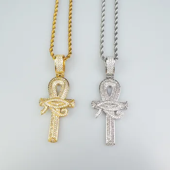 

Horus Eye Cross Hip Hop Necklace Ornament