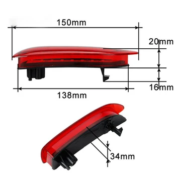 

Brake Reflector Light Lamp Red Car For Corolla / Lexus CT200 Accessory