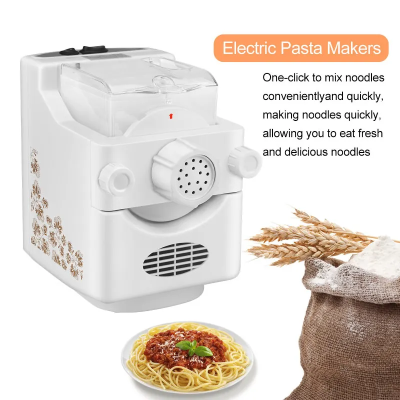 Noodle Maker Automatic Electric Pasta Making Machine Spaghetti Cutter Dumpling Wrapper Dough Blender Processor UK US EU Plug