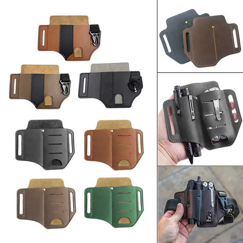 

Leather Sheath for Leatherman Multitool Sheath EDC Pocket Organizer with Key Holder for Belt and Flashlight