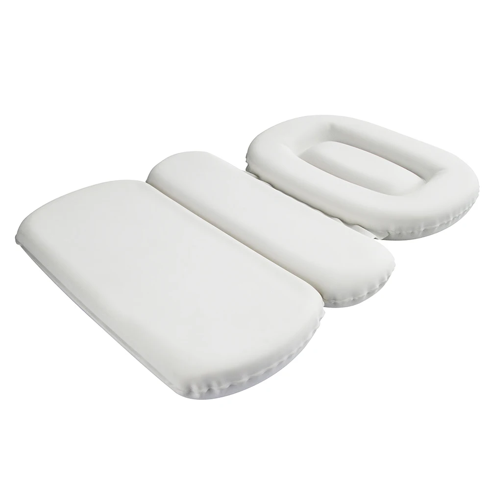 

New 3 Panel Non-slip Spa Bath Pillow Mat Thick Foam Bathtub Cushion Powerful Suction Cups Soft Shoulder Neck Support for Tub Bat