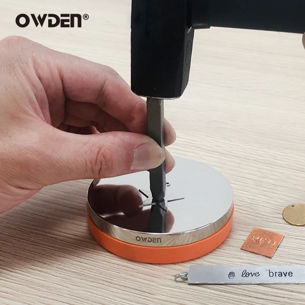 OWDEN Metal Steel Bench Block for Jewelry Stamping Tool（No Rebound)