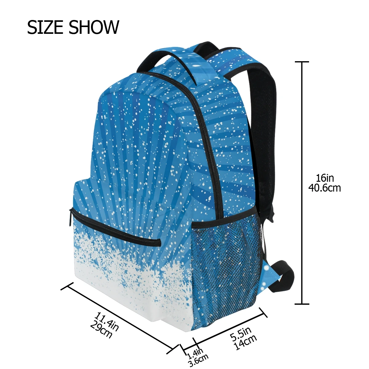 ALAZA, синие рюкзаки, школьные сумки, женские, Merry Christmas, большая емкость, для путешествий, для студентов, женская сумка, рюкзак для ноутбука, для женщин, подарок