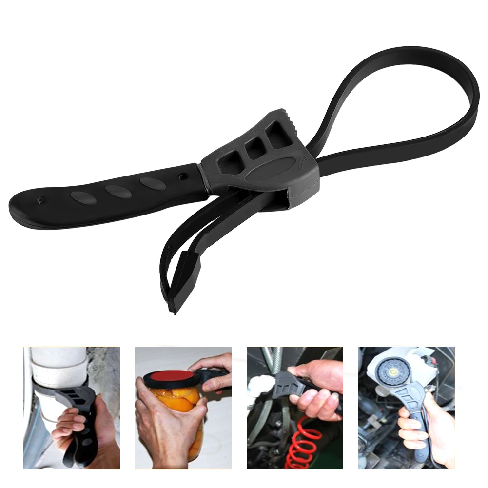 1Pc 500mm Strap Wrench Rubber Practical Universal Belt Wrench for Home Kitchen Garage Objects of Any Shape 