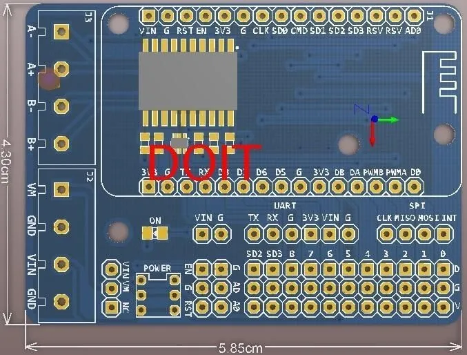 NodeMCU Motor Shield Board L293D for ESP-12E from ESP8266 esp 12E kit diy rc toy wifi rc smart car remote control For Arduino