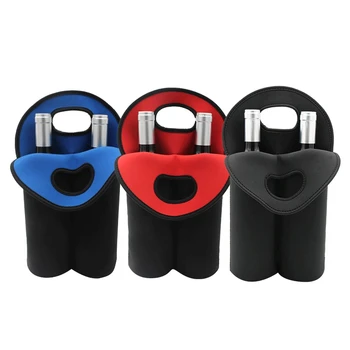 

Double-Bottle Insulated Neoprene Wine Champagne Bottle Tote Carrier Beer Water C 449C