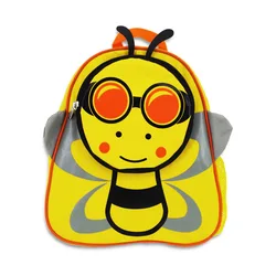 Preferred new kindergarten baby backpack cute little bee backpack 12 inch children's school bag waterproof and wear-resistant