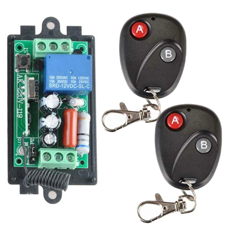 AC 220V 1CH канал RF 433MHz переключатель дистанционного управления гаражный модуль код реле комплект