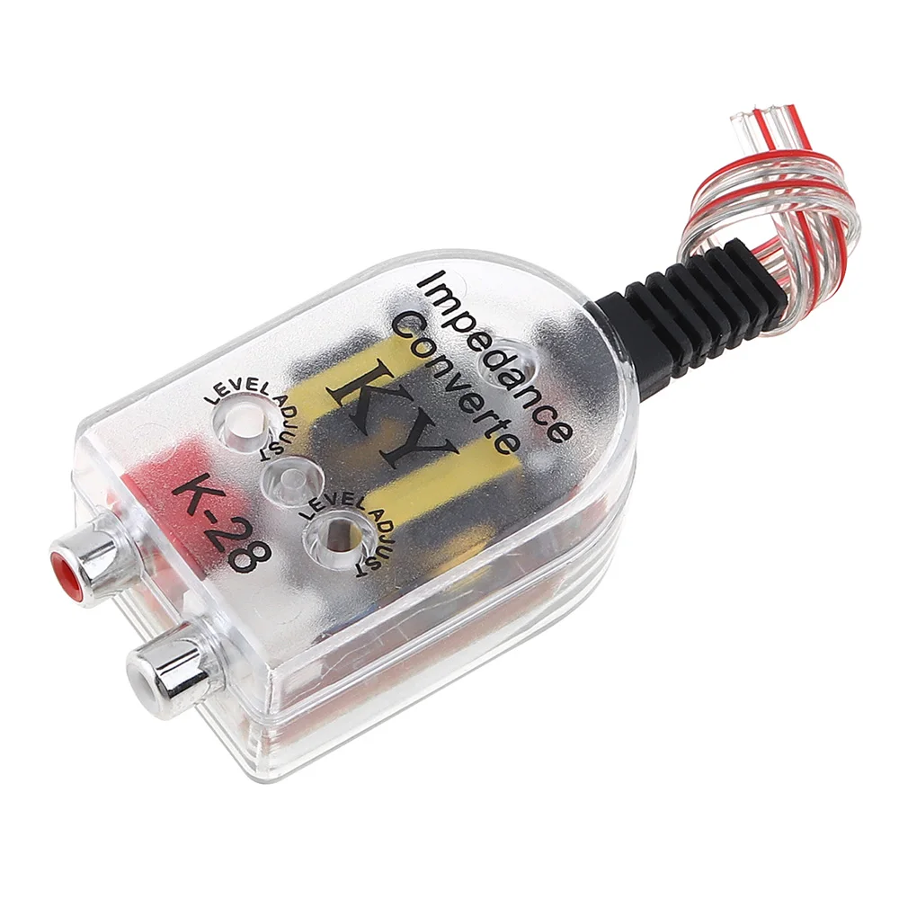 Двойной катушечный трансформатор RCA автомобильный сабвуфер Высокочастотный Низкочастотный преобразователь с линией 82 мм