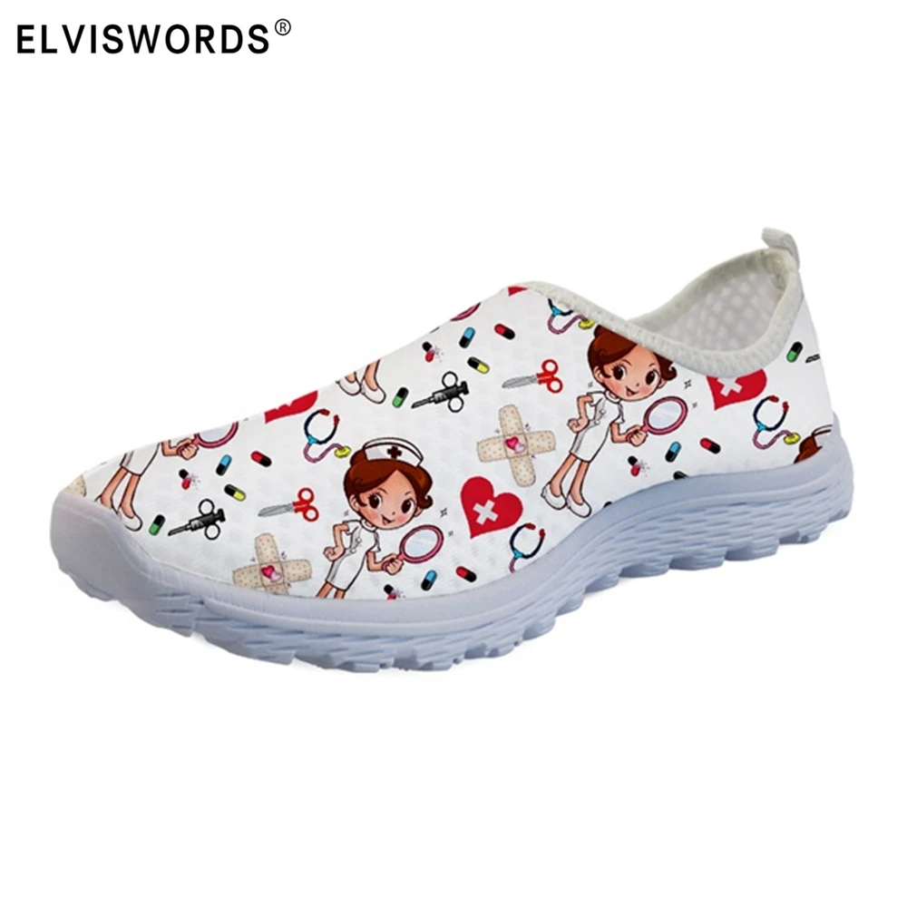 Кроссовки ELVISWORDS женские сетчатые дышащие летняя обувь на плоской подошве