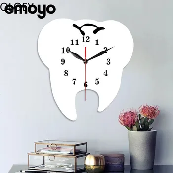 

Modern Creative Acrylic Tooth Wall Clock Hall Office Clinic Dentist Custom Wall Watch Living Room Bedroom Home Decor Wall Watch