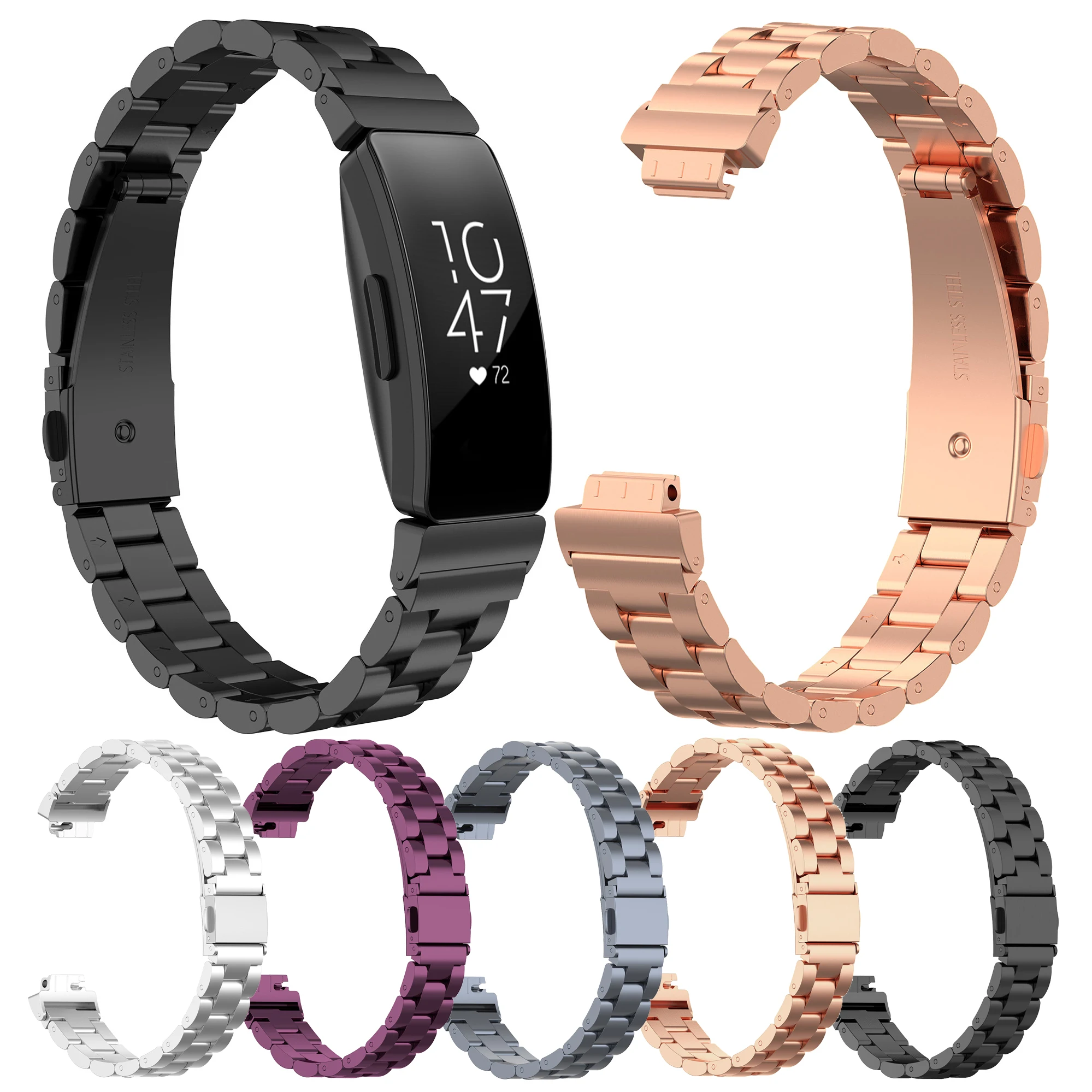 

Essidi Stainless Steel Band For Fitbit inspire inspire HR Smart Watch Metal Strap Replacement For Fitbit inspire inspire HR