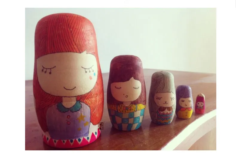 matryoshka boneca diy pintura treinamento habilidade para crianças presente