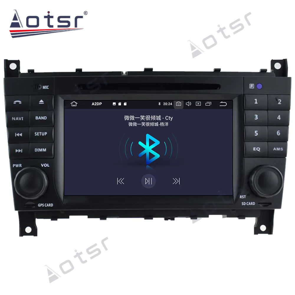 Aotsr Android 10 0 4 + 64G автомобильное радио GPS навигация DSP для Benz C-Class W203 2004 HD Авто Стерео