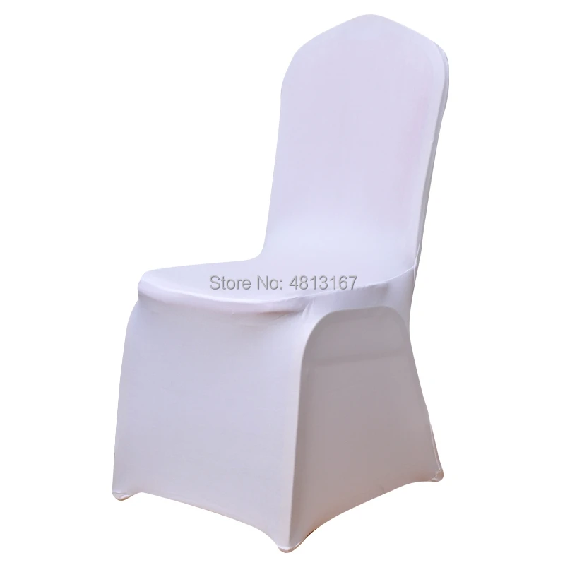 

White Chair Covers Polyester Spandex Elastic Chair Cover Stretch Slipcovers Wedding Party Dining Banquet Chair Decoration